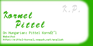 kornel pittel business card